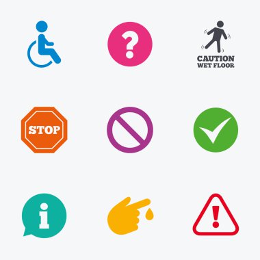 Dikkat dikkat kutsal kişilerin resmi. Bilgi işaretleri.