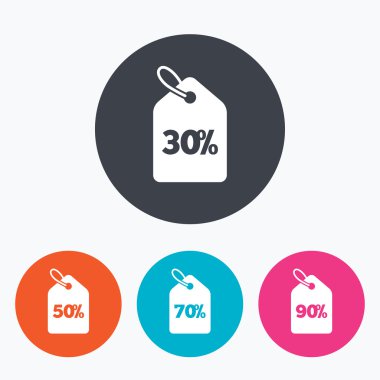 Satılık fiyat etiketi simgeler.