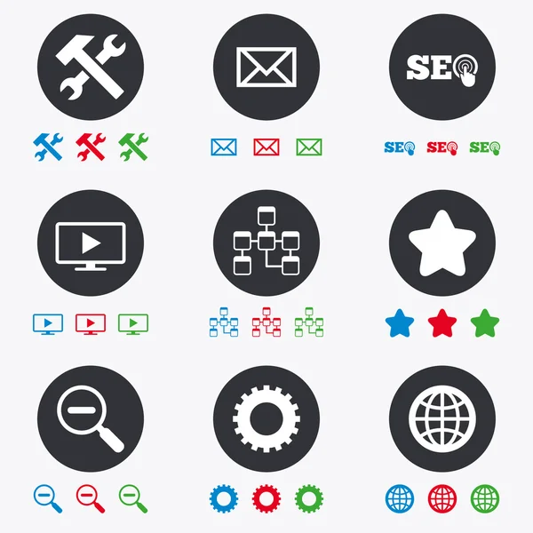 Internet, seo simgeler.