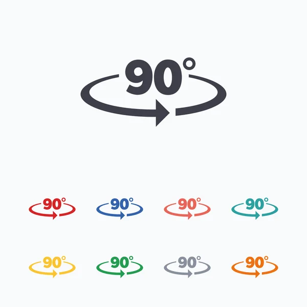 Ángulo 90 grados signos — Archivo Imágenes Vectoriales