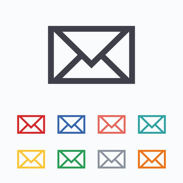 Mail icons. Envelope symbols — Stock Vector