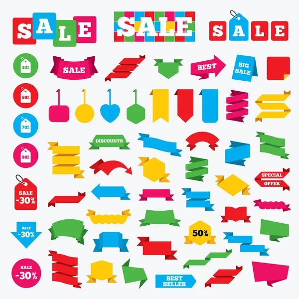 Sale price tag icons. — Stock Vector