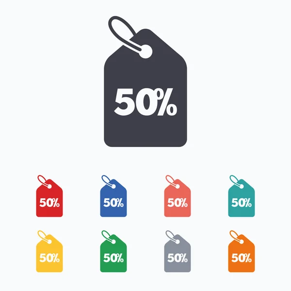 50 percent sale price — Stock Vector