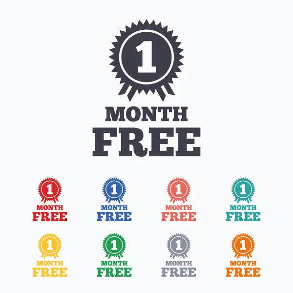 First month free signs — Stock Vector