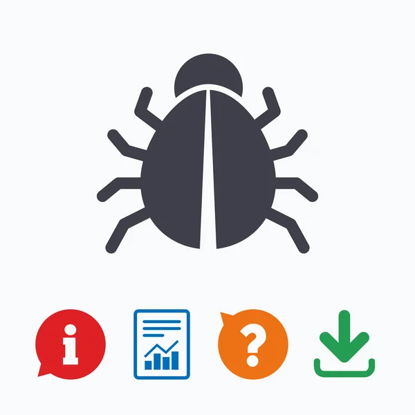 Bug teken pictogram — Stockvector