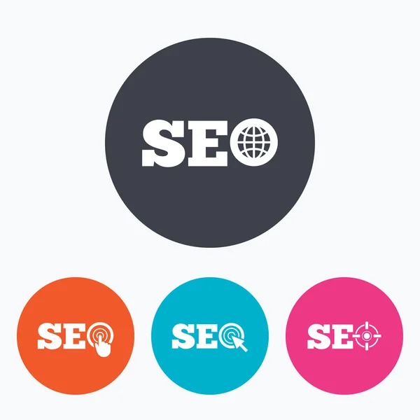 SEO pictogrammen. Search Engine Optimization — Stockvector