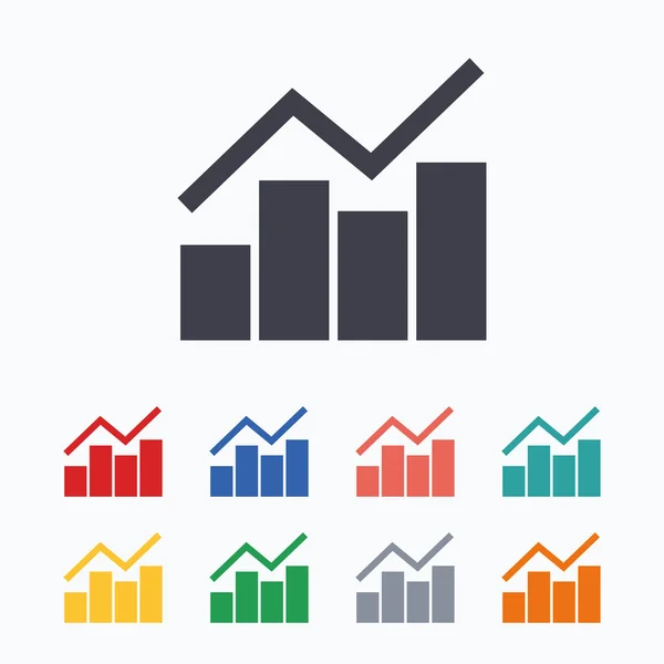 Graph chart sign icon. Diagram symbol. — Stock Vector