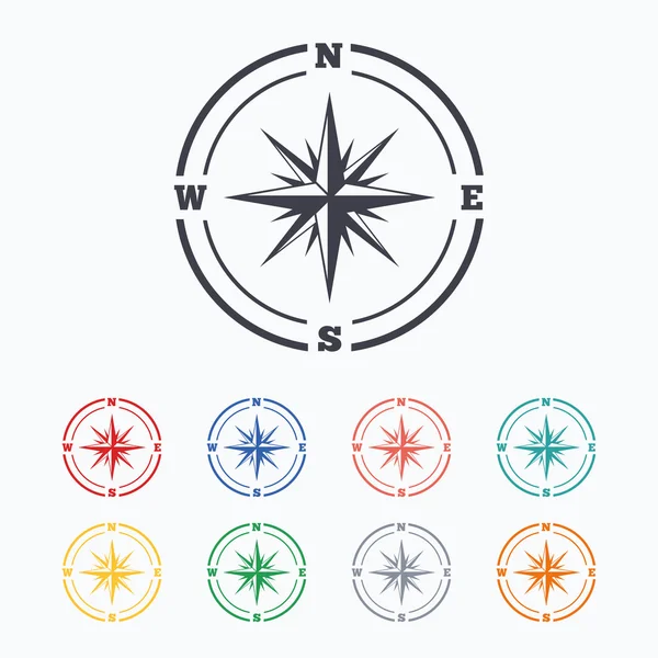 Compass sign icons — Stock Vector