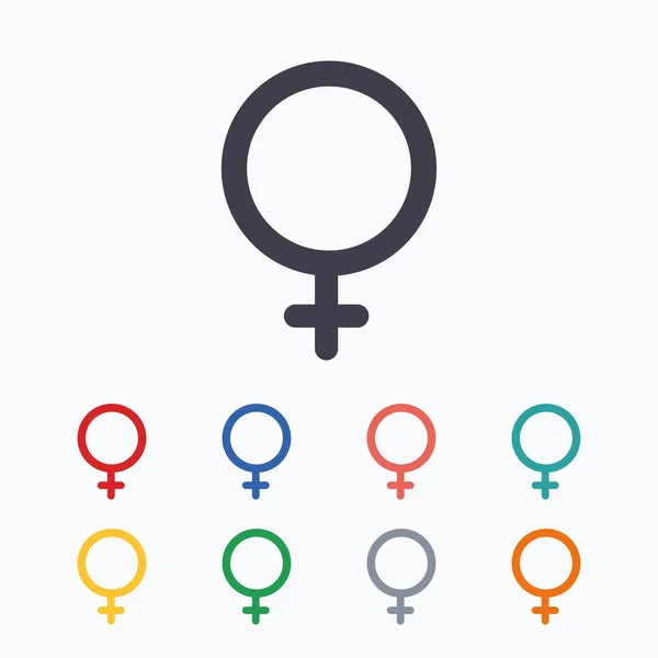 Ženské znamení ikony — Stockový vektor