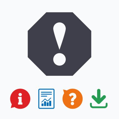 dikkat işareti simgesi. ünlem işareti.