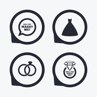 Düğün elbise simgesi.