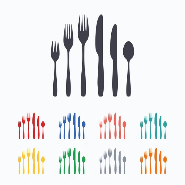 Dessert fork, knife, teaspoon. — Stock Vector