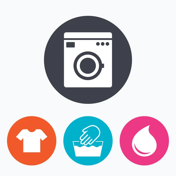 Wash icon. Not machine washable — Stock Vector