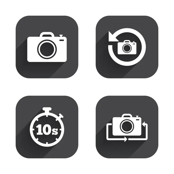 Foto camera pictogram. — Stockvector