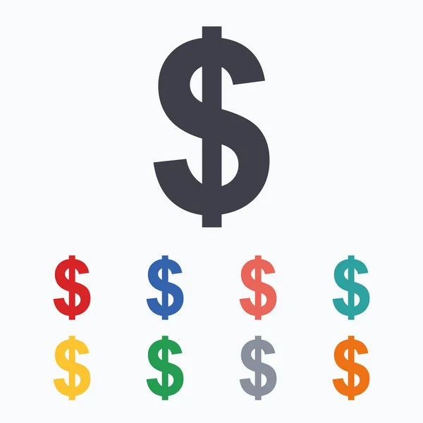 Znak dolaru ikony — Stockový vektor