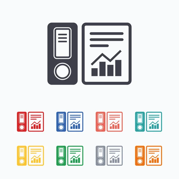 Sinais da pasta de documentos —  Vetores de Stock