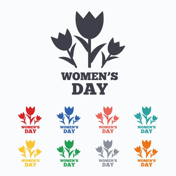 8 March Women's Day signs — Stock Vector