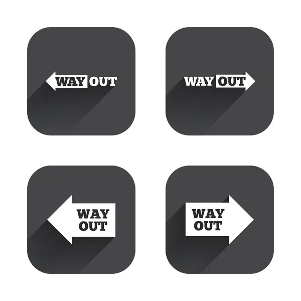 Way out icons. — Stock Vector