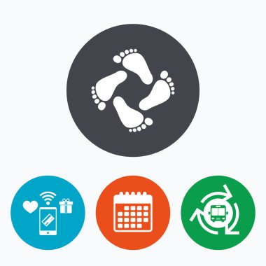 Bebek ayak izi simgesi.