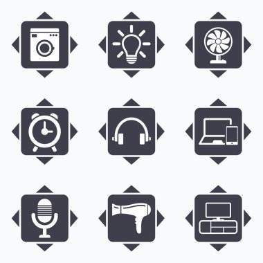 Ev aletleri, aygıt simgeleri.