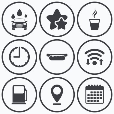 benzin veya gaz istasyonu simgeler Hizmetleri.