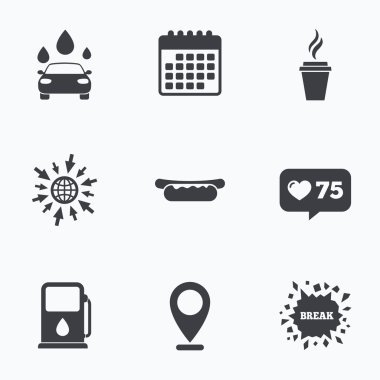 benzin veya gaz istasyonu simgeler Hizmetleri.