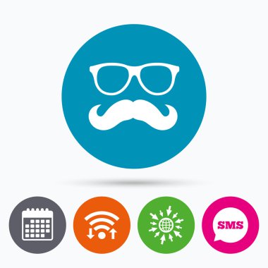 Bıyık ve gözlük işareti