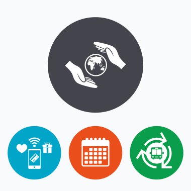 Dünya çapında sigorta işareti.