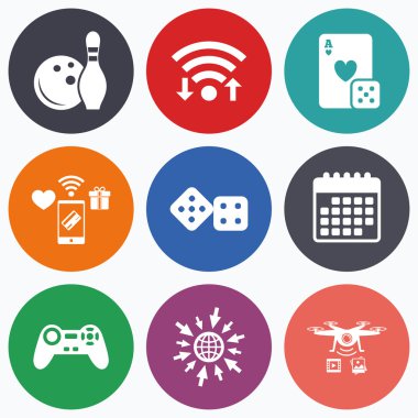 Bowling ve casino işaretleri