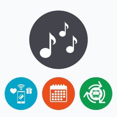 Müzik notlar işareti simgesi.