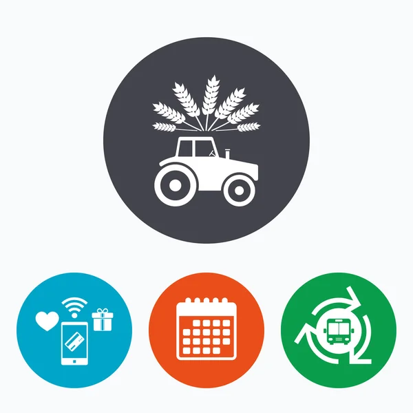 Tractor signo icono . — Vector de stock