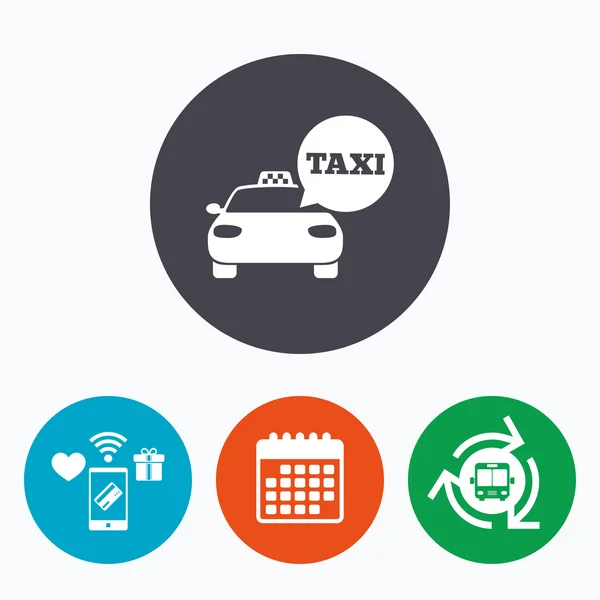 Taxi coche signo icono . — Vector de stock