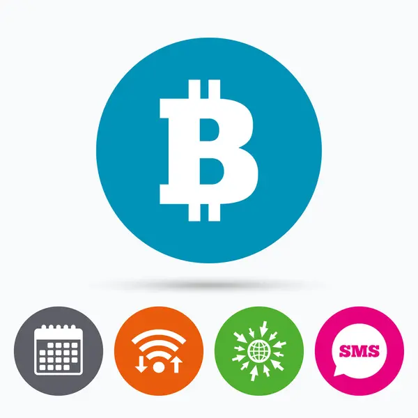 Bitcoin sign icon. — Stock Vector