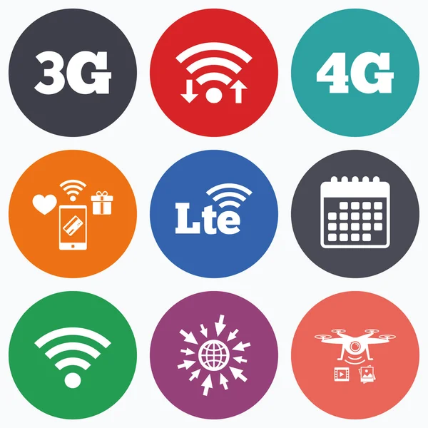 Iconos de telecomunicaciones móviles — Archivo Imágenes Vectoriales