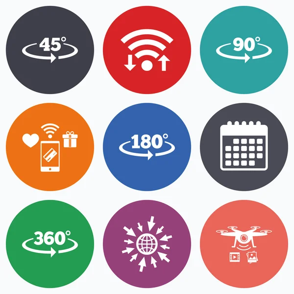 Angle degrees icons. — Stock Illustration Angle degrees icons. Stock Illustration