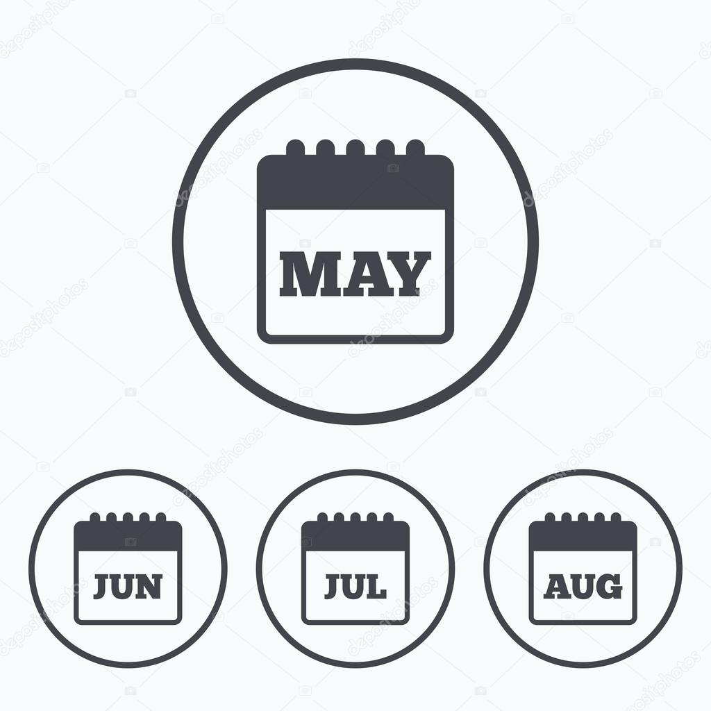 calendar-may-june-july-and-august-stock-vector-blankstock