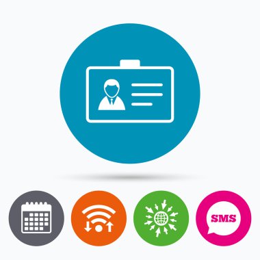 Kimlik kartı işareti simgesi.