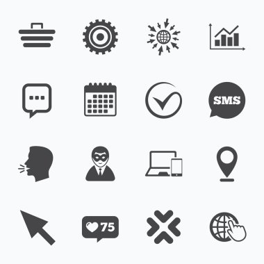 Internet, seo simgeler.