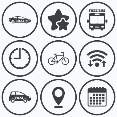 Toplu taşıma simgeler.