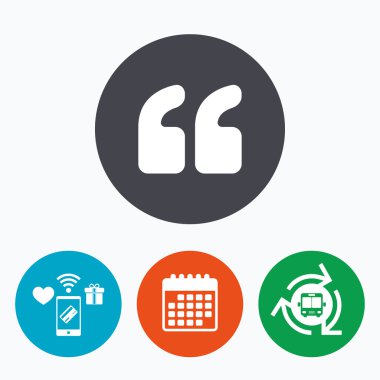 Tırnak işareti simgesi.