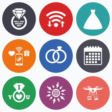 Düğün elbise simgesi.