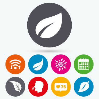 Yaprak simgesi. Taze doğal ürün