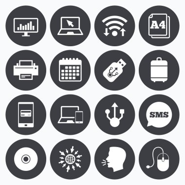 bilgisayar aygıtları simgeler.