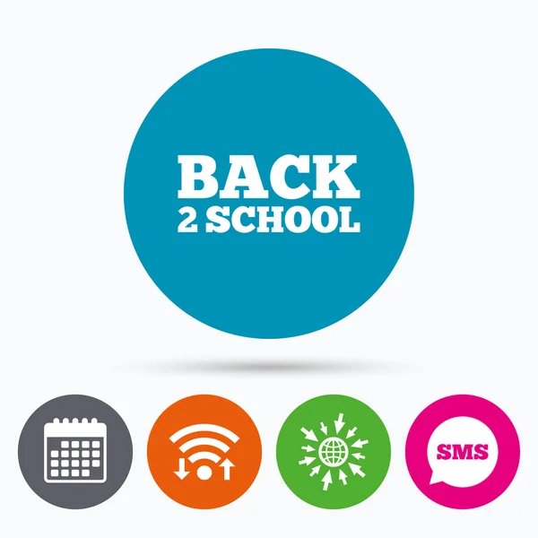 Back to school sign — Stock Vector