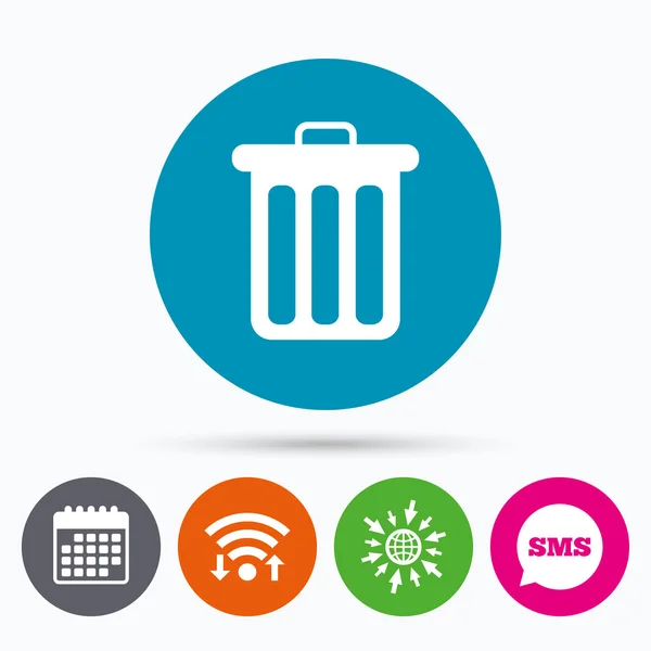 Recycle bin teken pictogram. — Stockvector