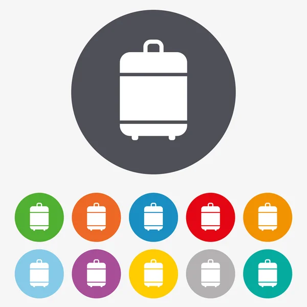 Travel luggage bag icons — Stock Vector