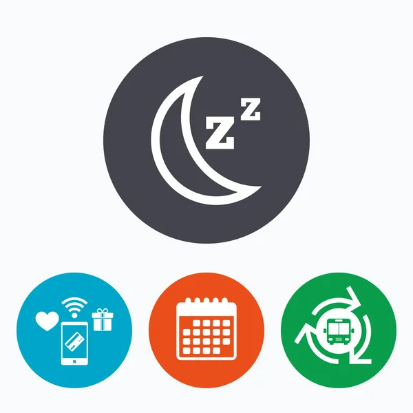 Sleep sign icon. — Stock Vector