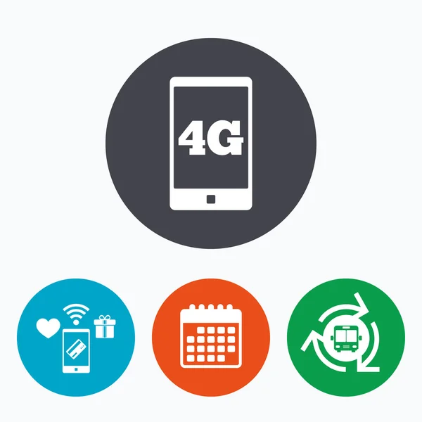 Знак 4G. Мобильные телекоммуникационные технологии . — стоковый вектор