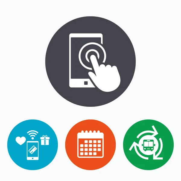 Pantalla táctil signo de teléfono inteligente — Archivo Imágenes Vectoriales