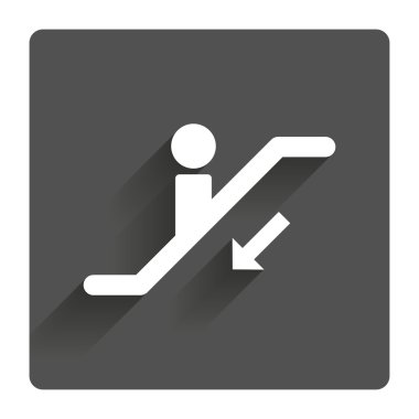 Yürüyen merdiven merdiven simgesi. Asansör hareketli merdiven.